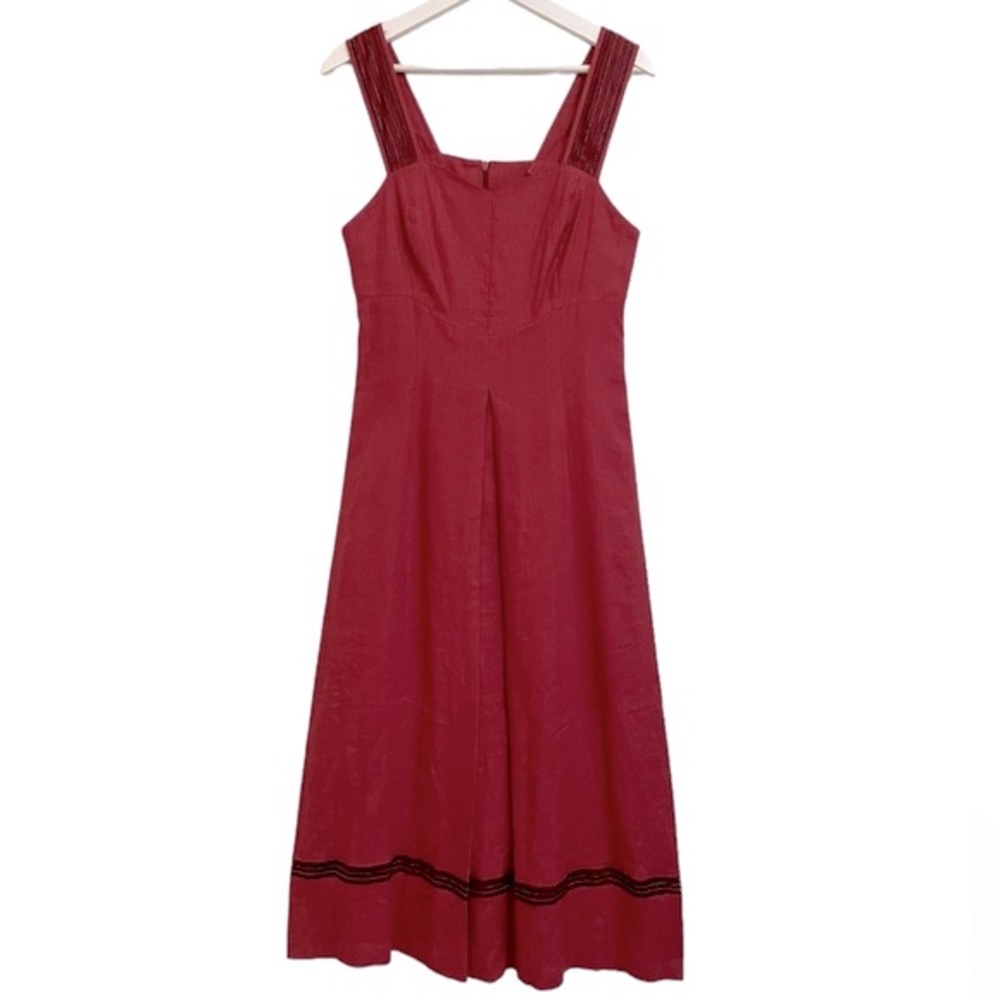 Maxi dress linen blend - Steinbock size 8 red